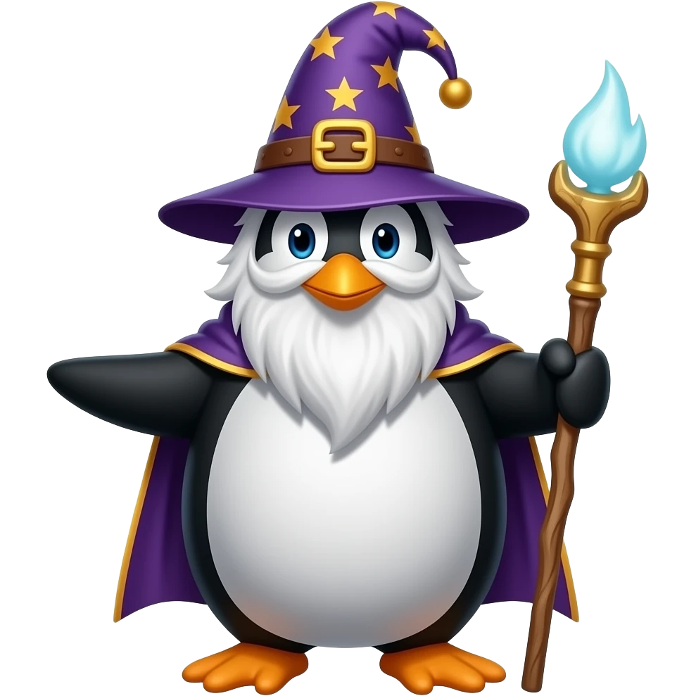 Penguin Wizard emoji