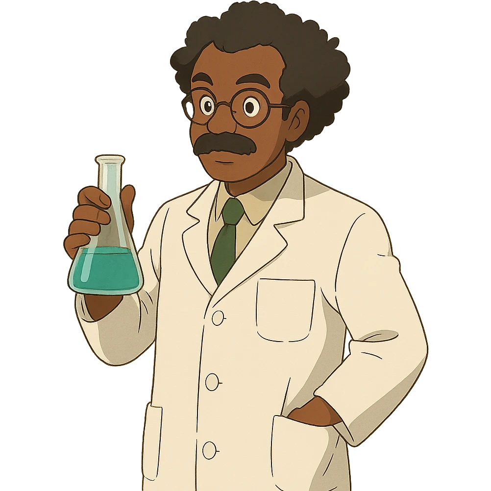 ghibli style black scientist emoji
