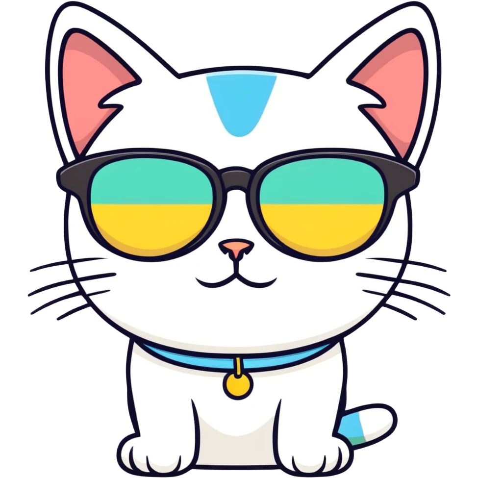 Cat with sunglasses emoji
