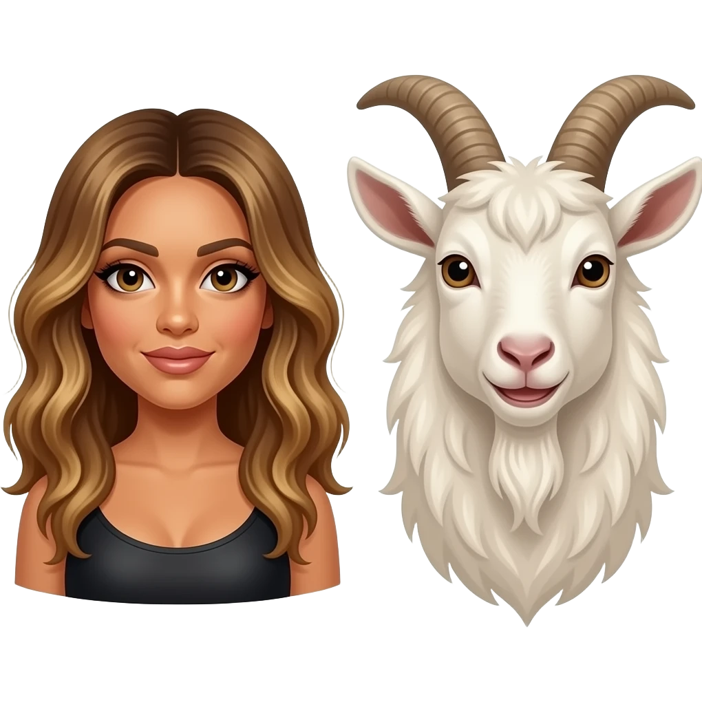 Le shakira en chèvre avec damso à côté en chèvre emoji