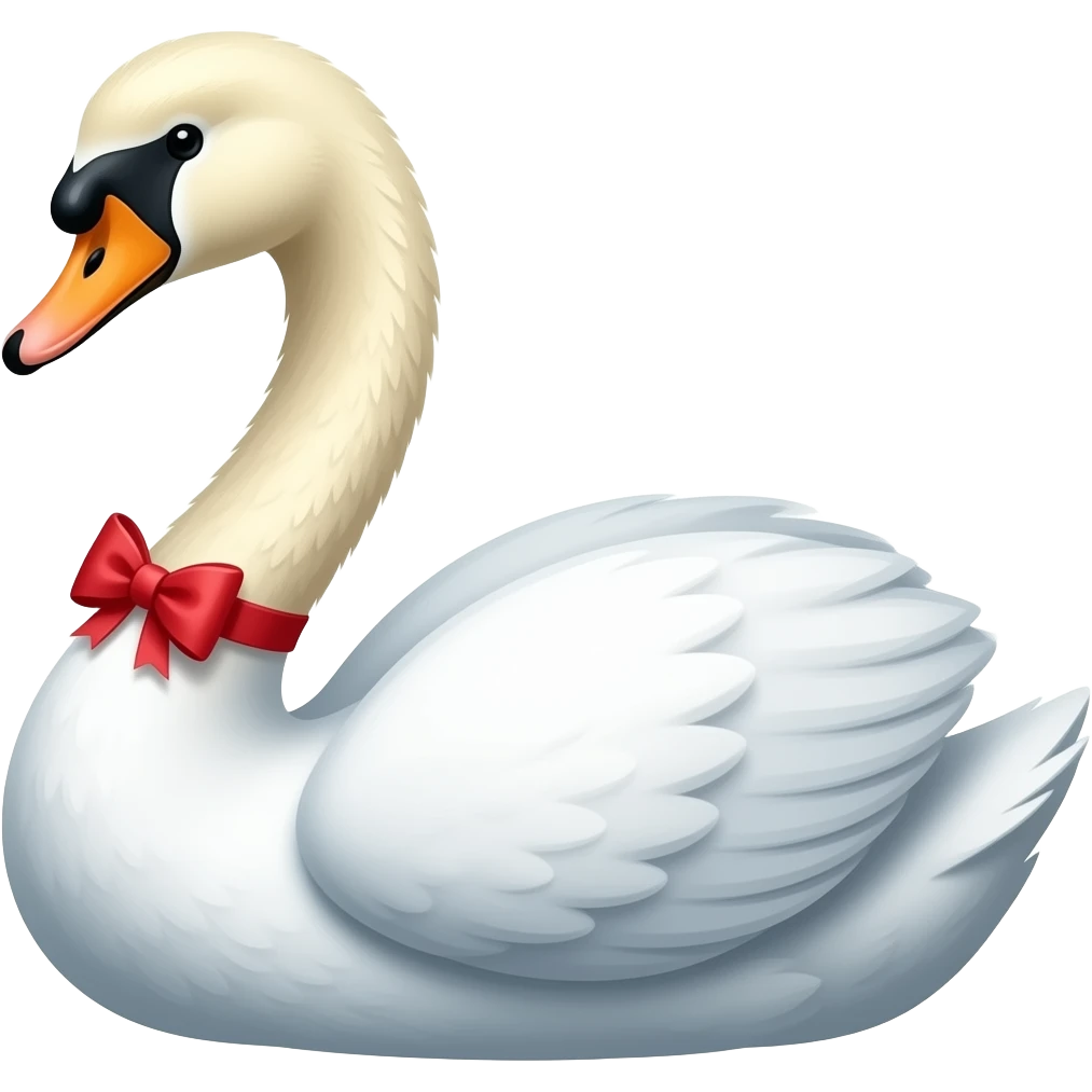 swan with bow emoji