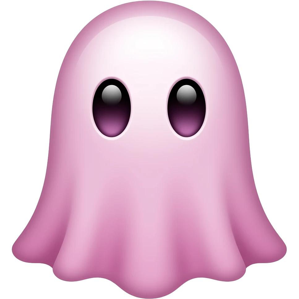 Pink ghost emoji