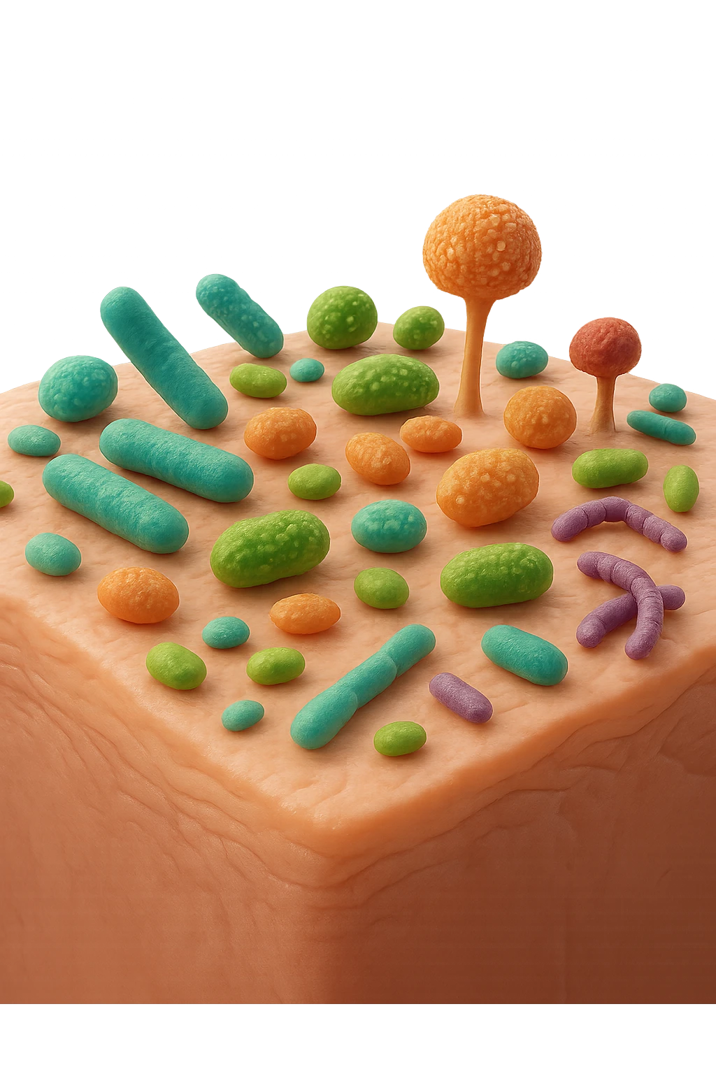 microbiota cutaneo in 3d  emoji