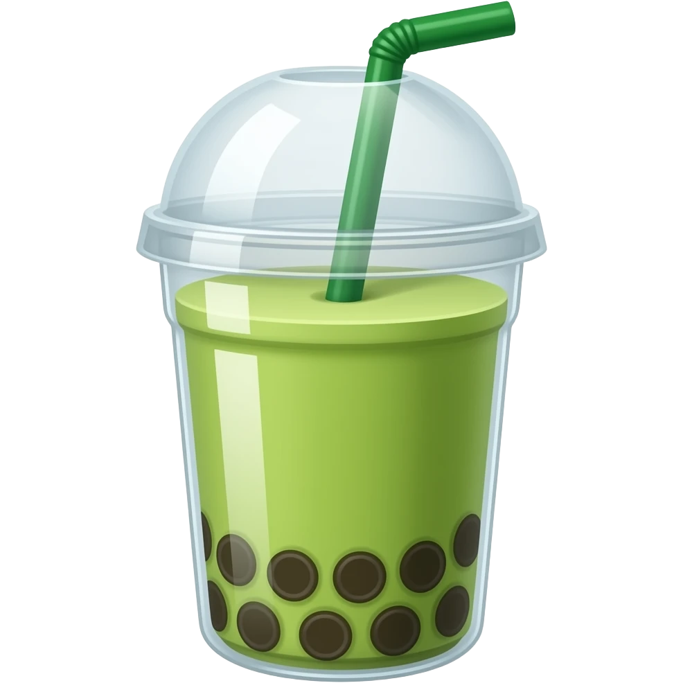 Matcha bubble tea emoji