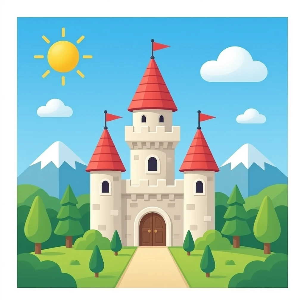 Build me a castle, house, or a school emoji