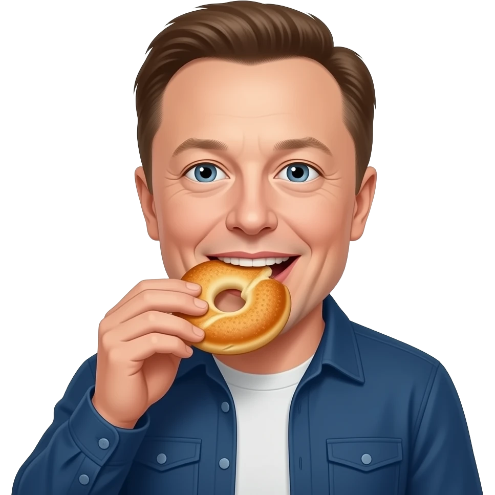 Simit yiyen elon musk emoji