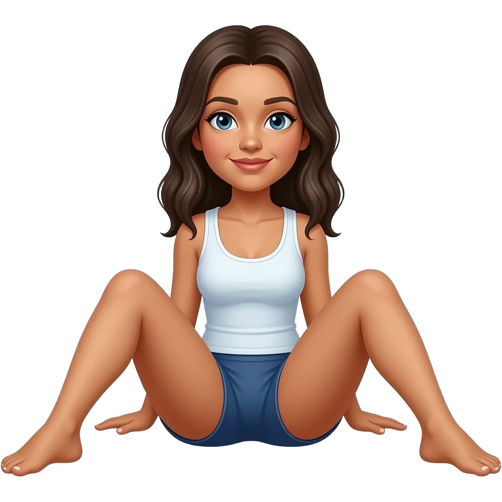 COLUMBIA WOMAN NECKED WOTH HER LEGS OPEN emoji