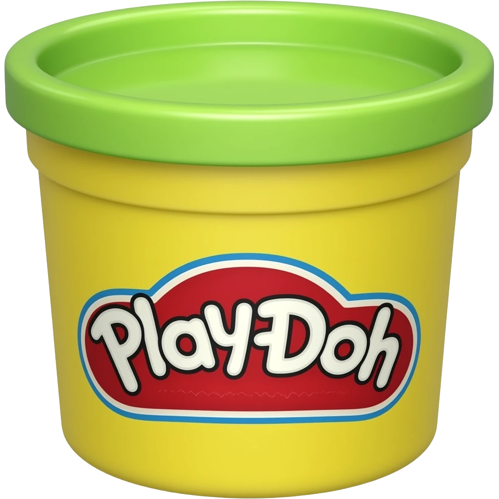 a single tub of play doh emoji