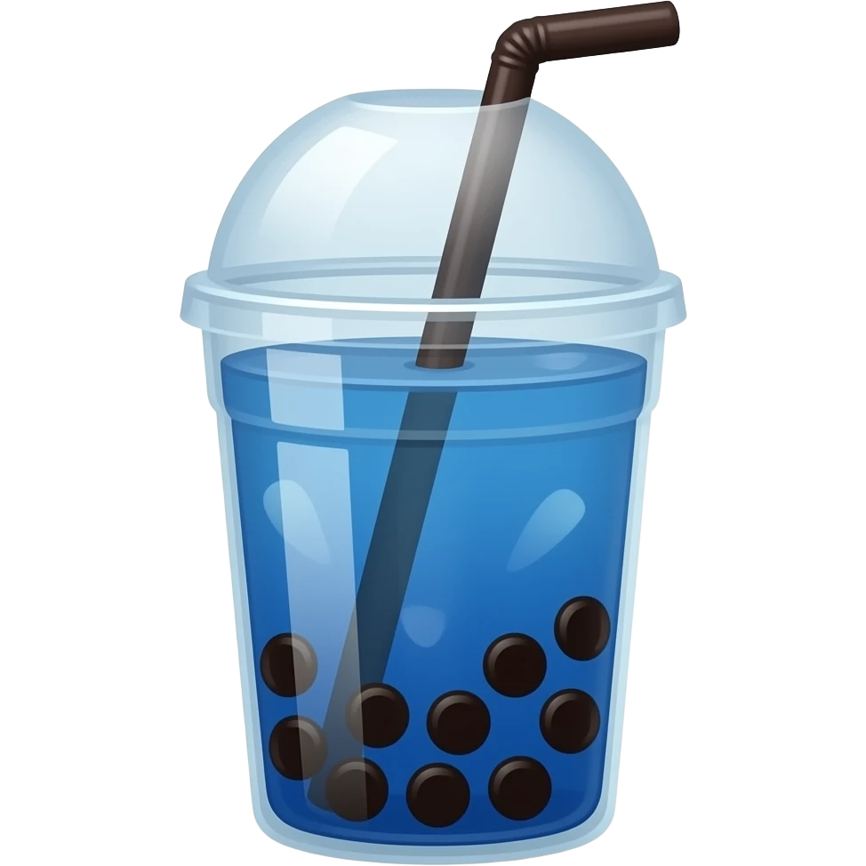 Dark blue buble tea emoji