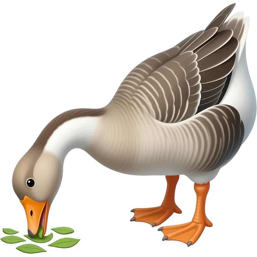 goose eating emoji
