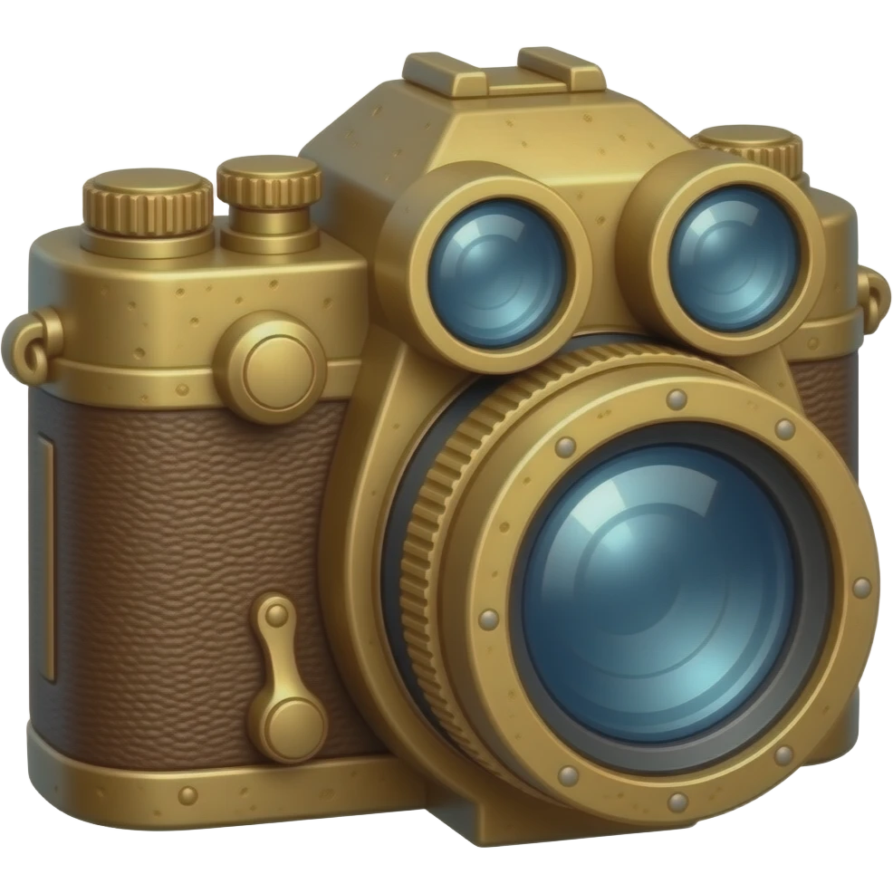 steampunk camera obscura emoji