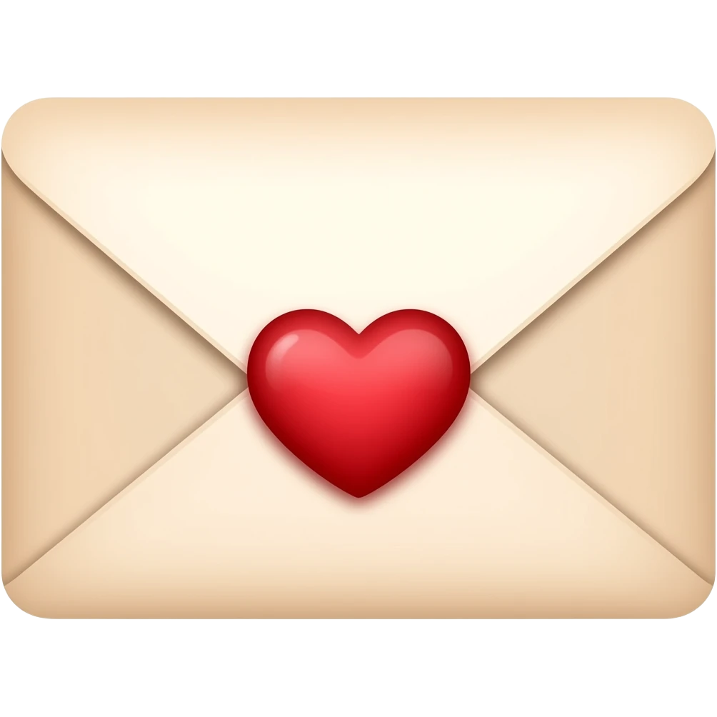 하트+메일 이모티콘 emoji