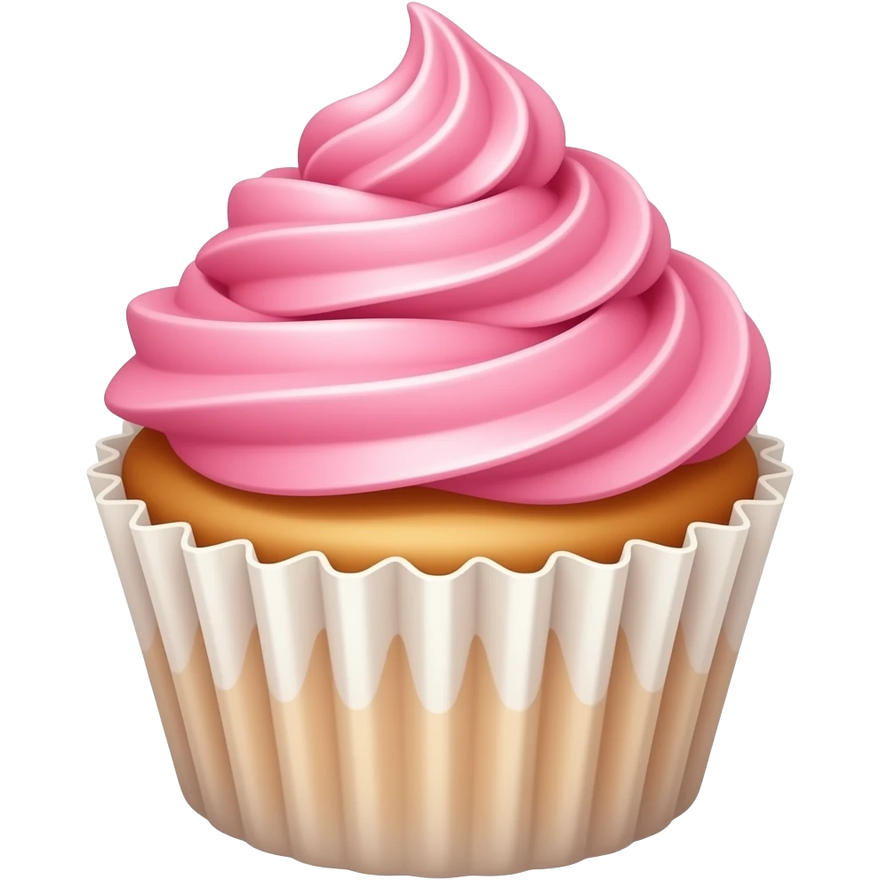 Cupcake with pink icing emoji