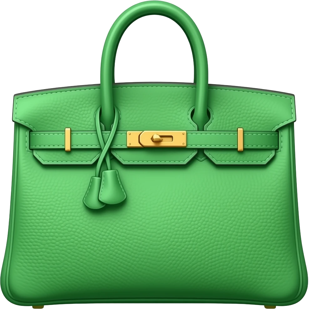 green hermes bag emoji