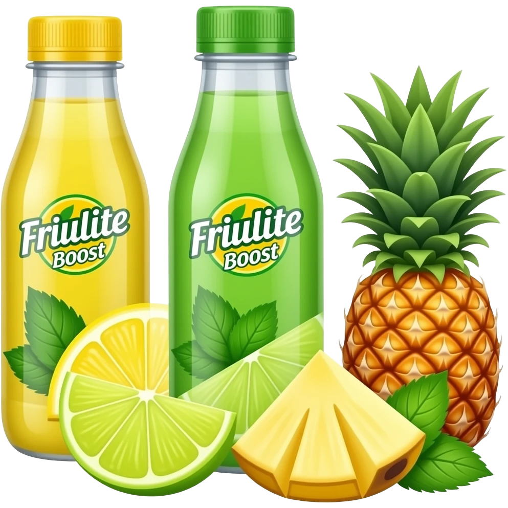 Frulite Boost: Lemon & Mint, Banana, Pineapple emoji