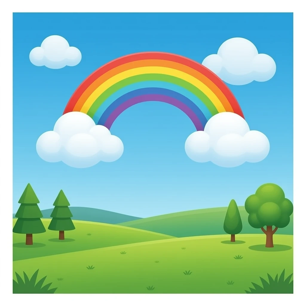 Rainbow cloud emoji