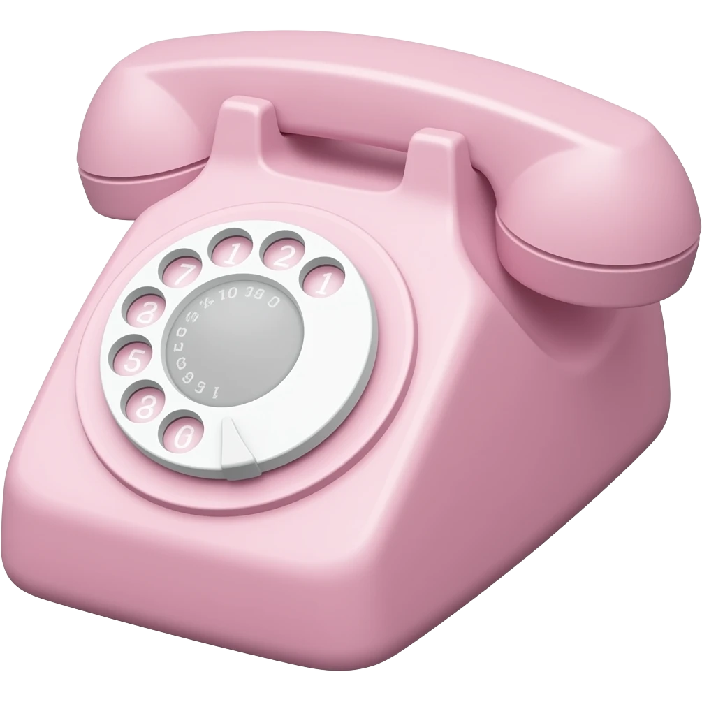 pastel retro phone with soft shadows, gentle sparkle, clean girl vibes emoji