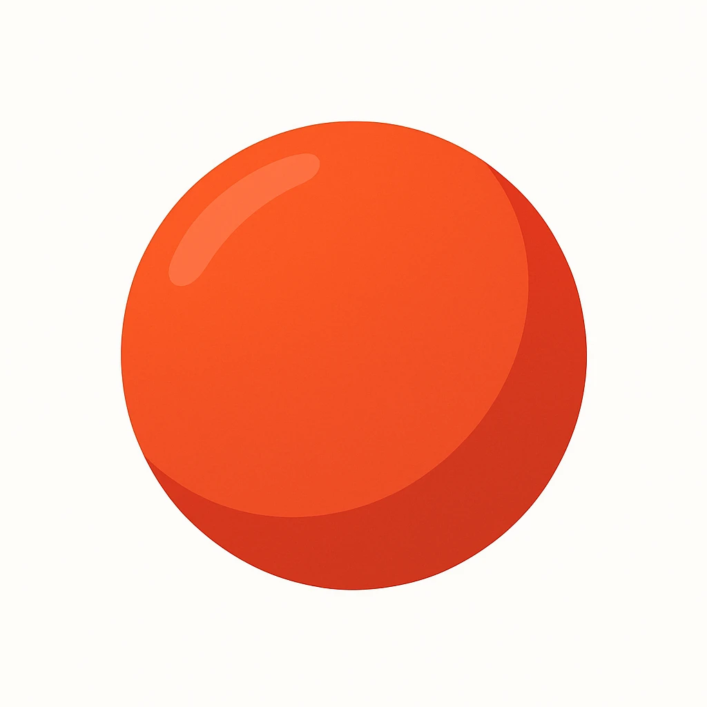 Flat design style ball emoji
