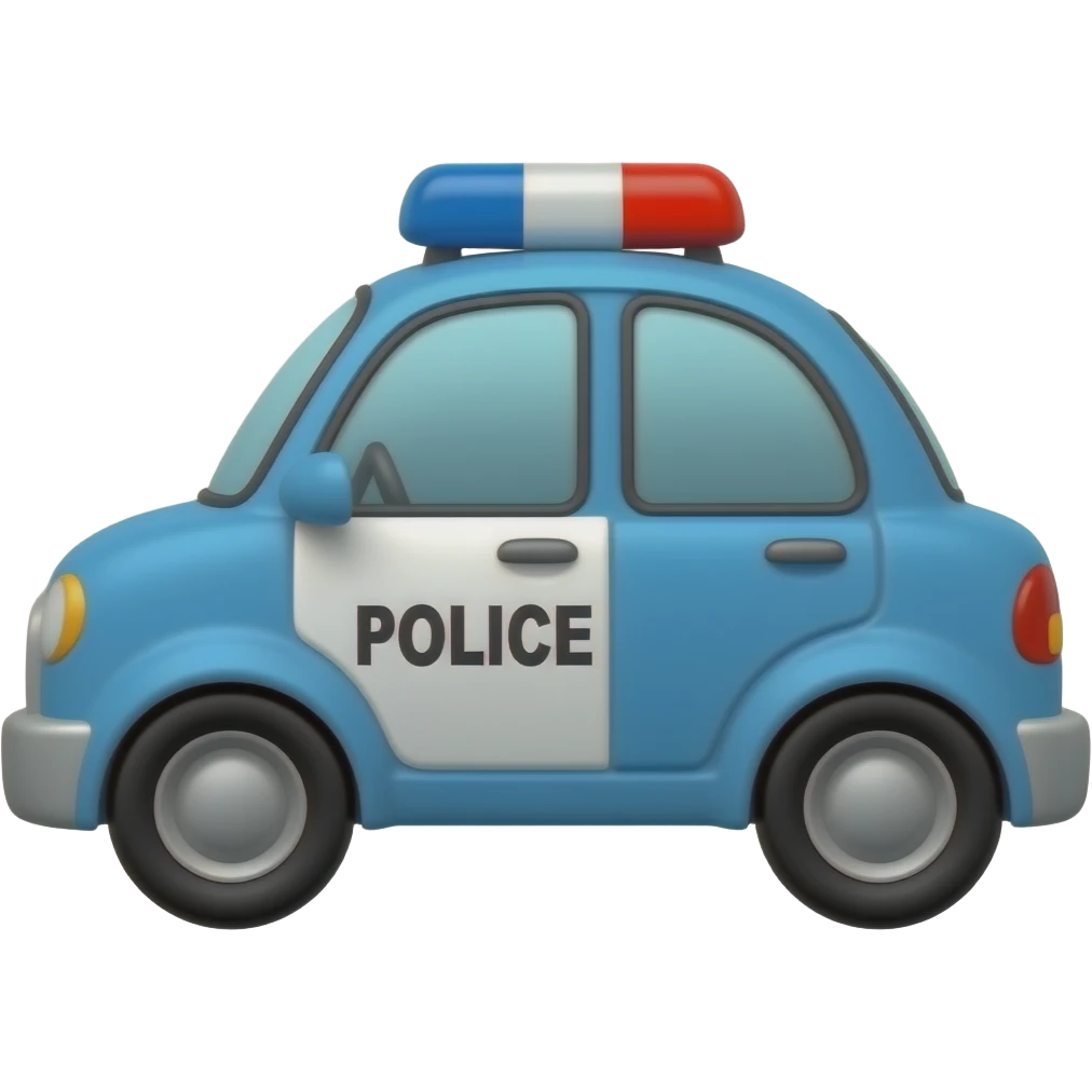 blue police car emoji
