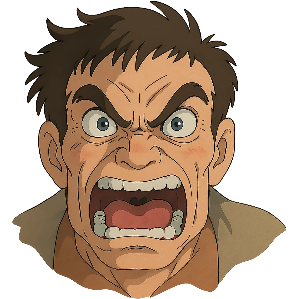 angry and aggressive face emoji