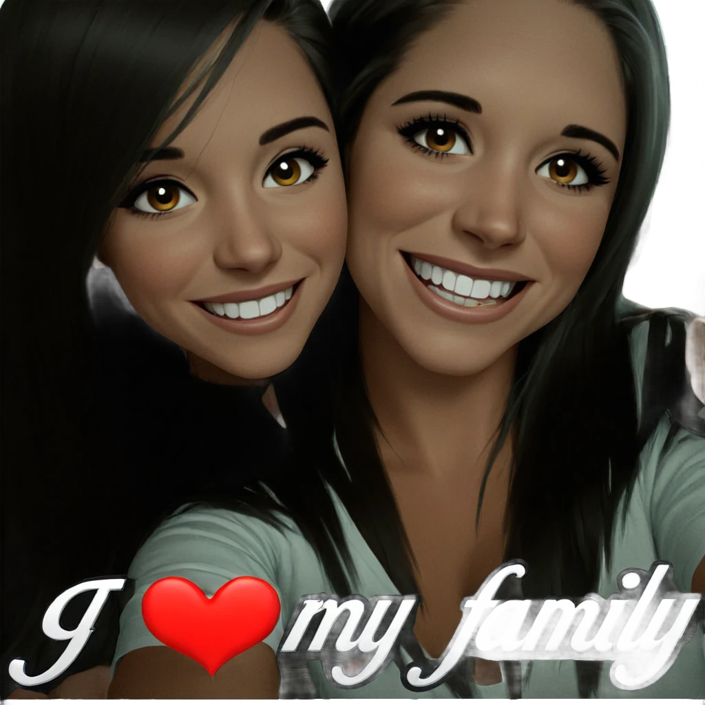 twins sharing a joyful moment emoji