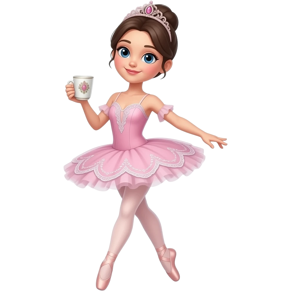 Cup ballerina dancing emoji