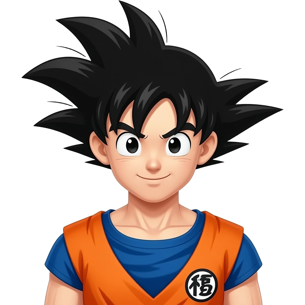 Uma pessoa vestida do goku emoji