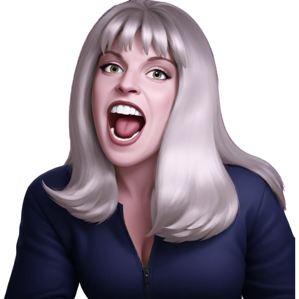 girl with open mouth parody emoji