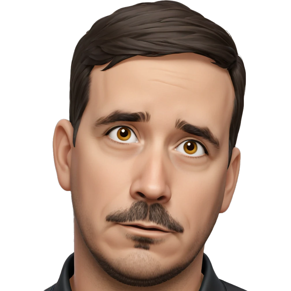 confident man with facial hair emoji