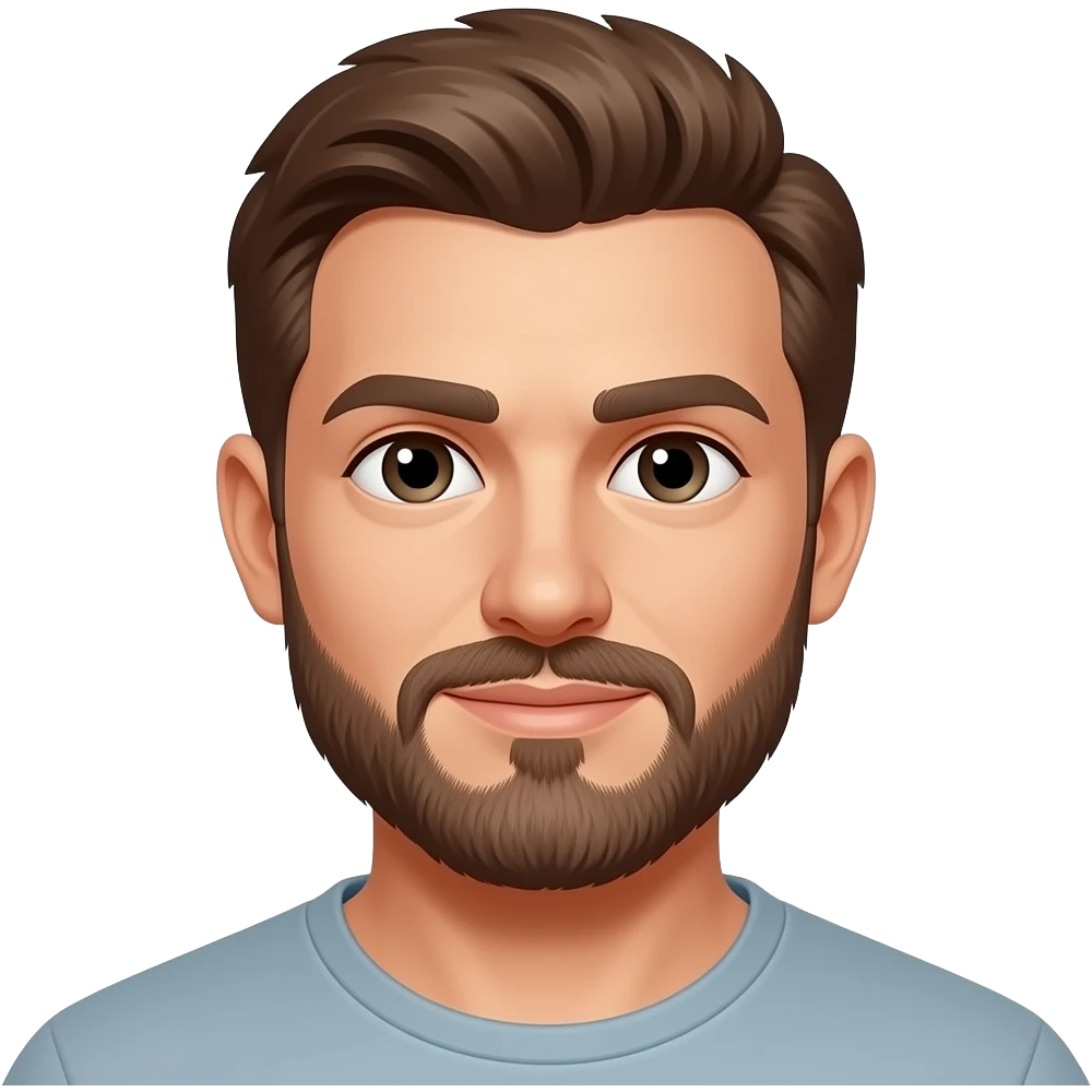 Hombre sin barba emoji