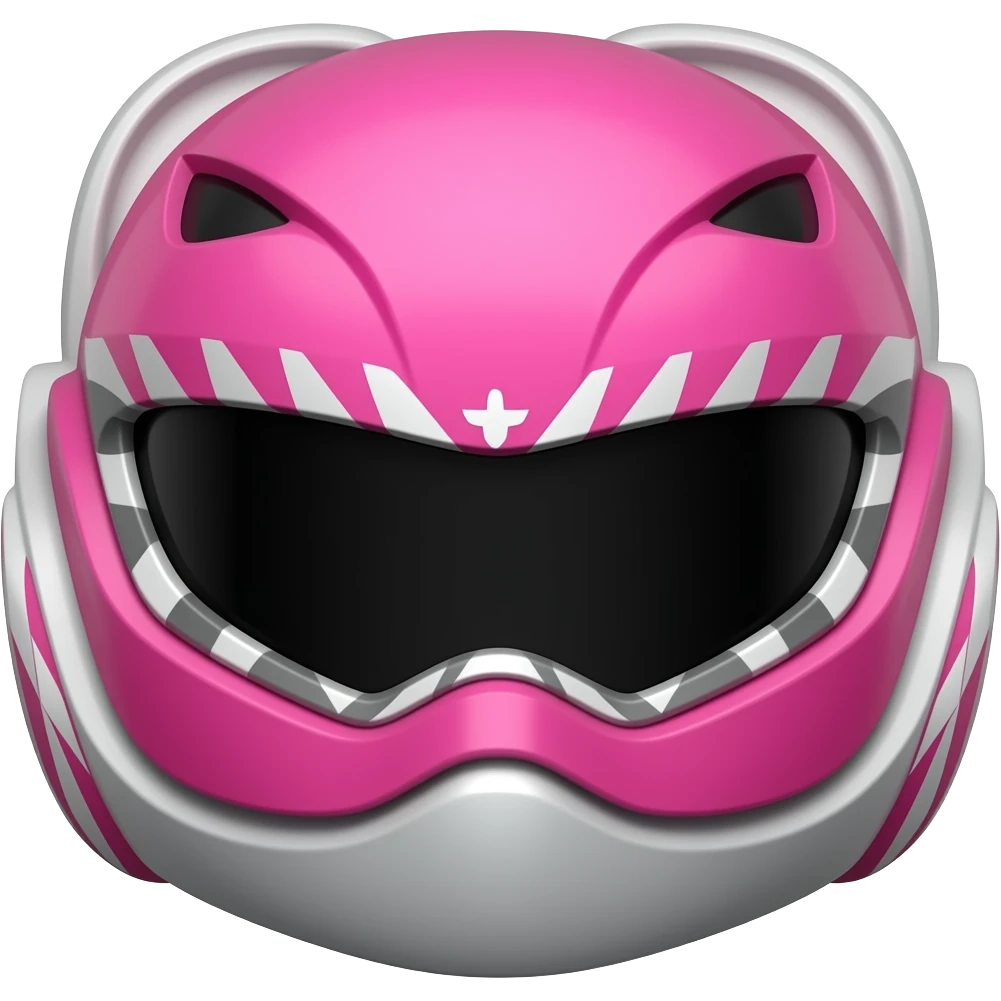 Pink ranger helmet emoji