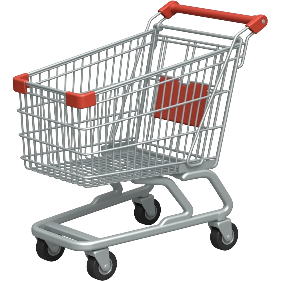 supermarket cart empty emoji
