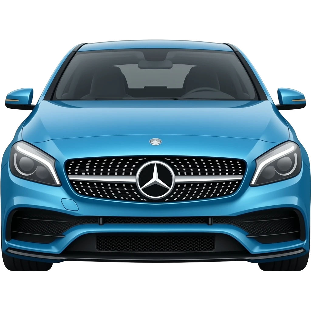 Coche Mercedes clase a en azul emoji