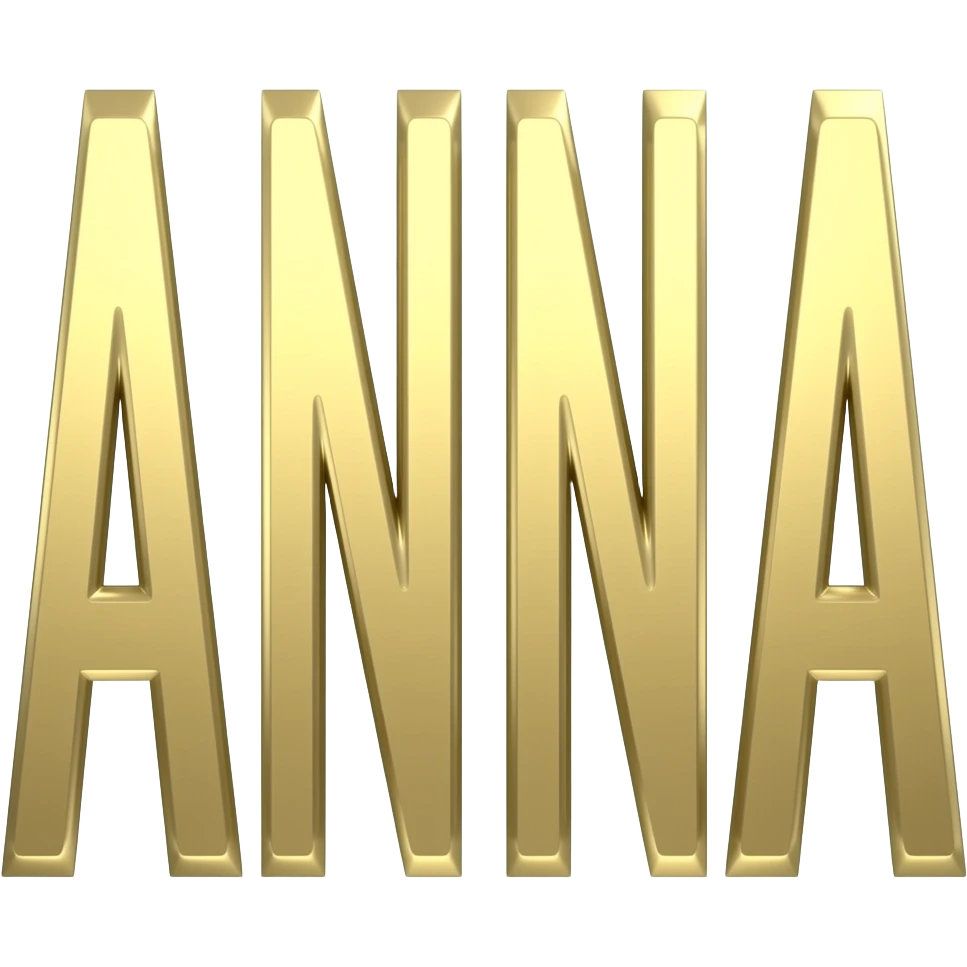 GOLD LETTERING ANNA emoji