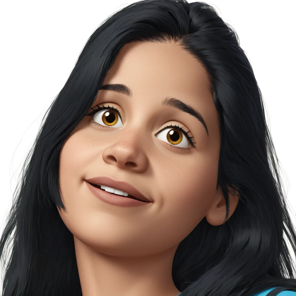 portrait of girl with black hair emoji