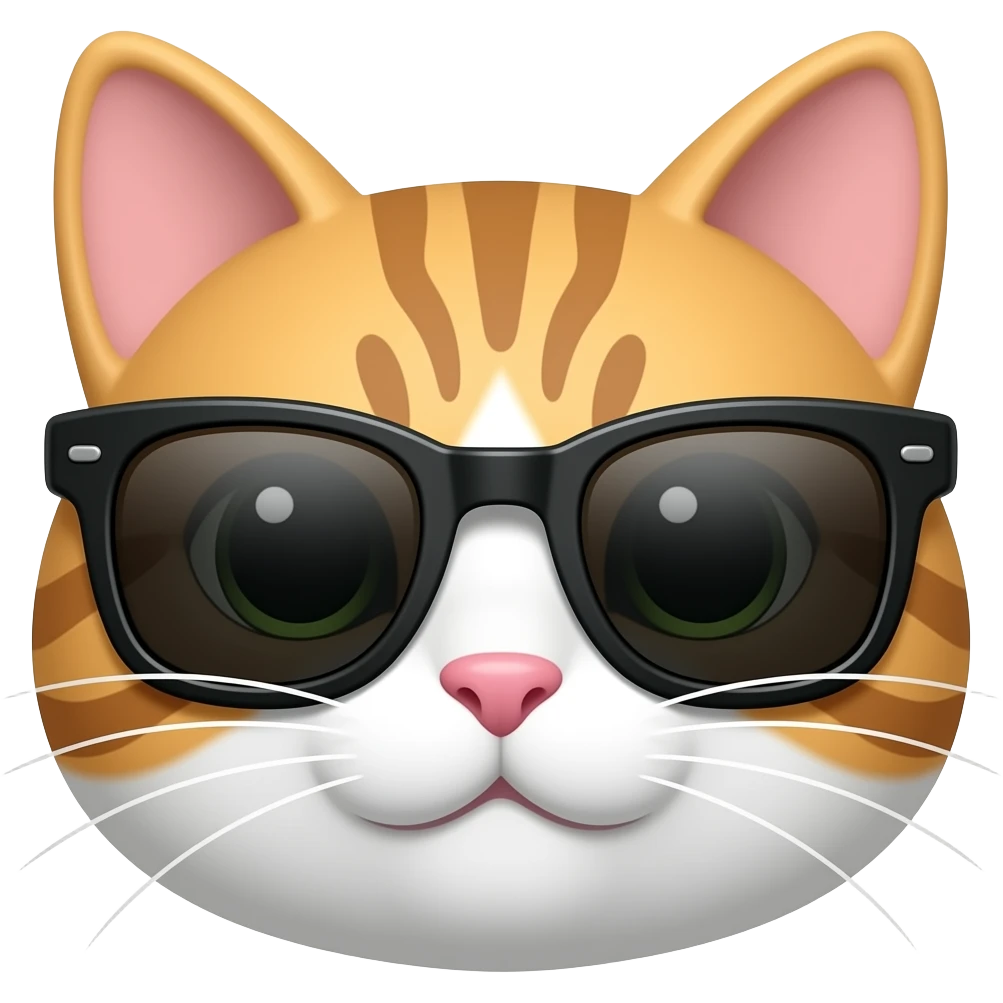 Cat wearing sunglasses emoji