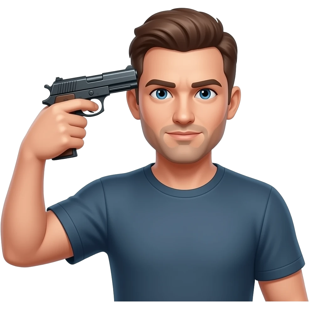 Man with gun to head emoji