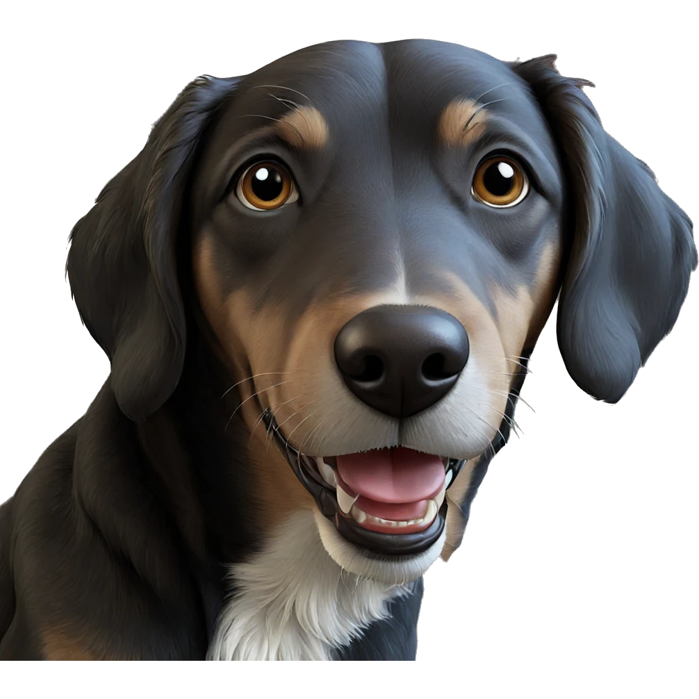 realistic dog portrait close-up emoji