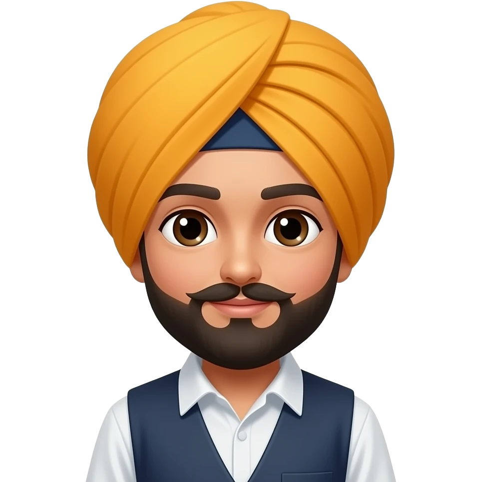 I want a sikh kid emoji with wearing gol patka on top of head emoji