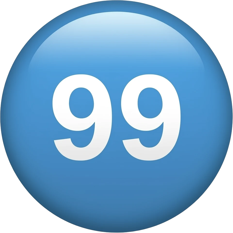 make a emoji like 9️⃣ but make the number 99 emoji
