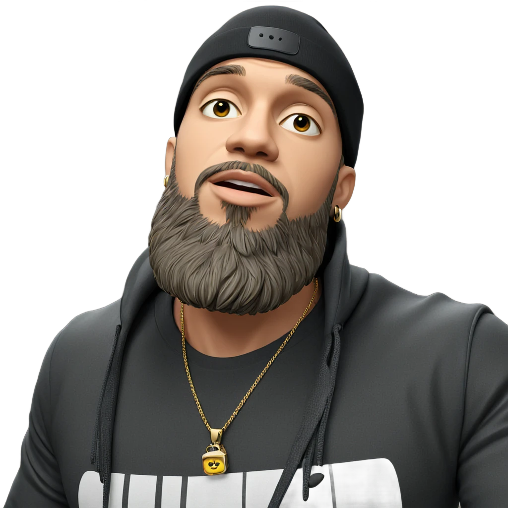 stylish male portrait with accessories emoji