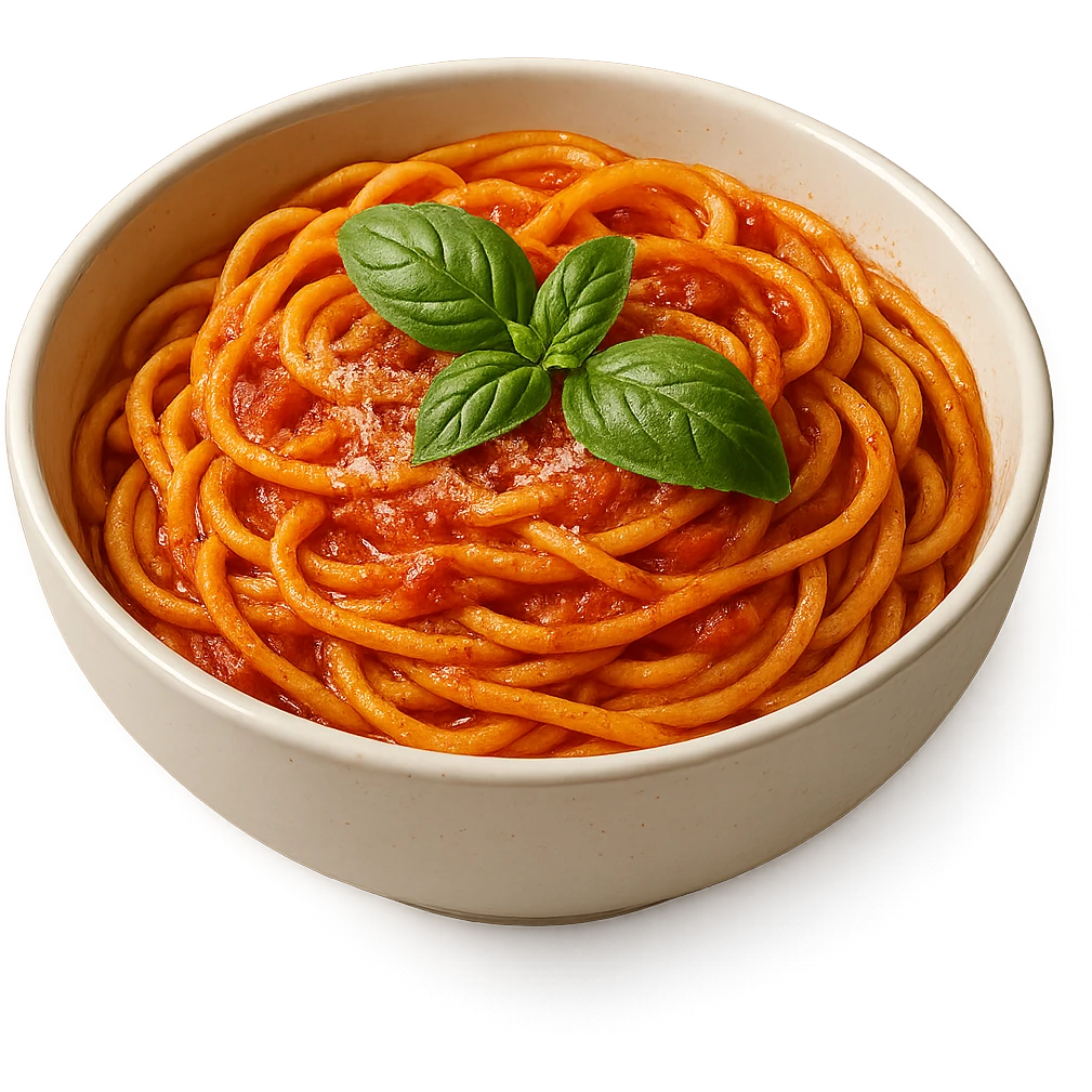 bowl di pasta al sugo, iperrealistico 4k emoji
