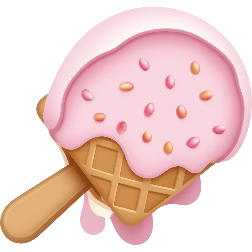 ice cream pink strwaberry aethtetic emoji