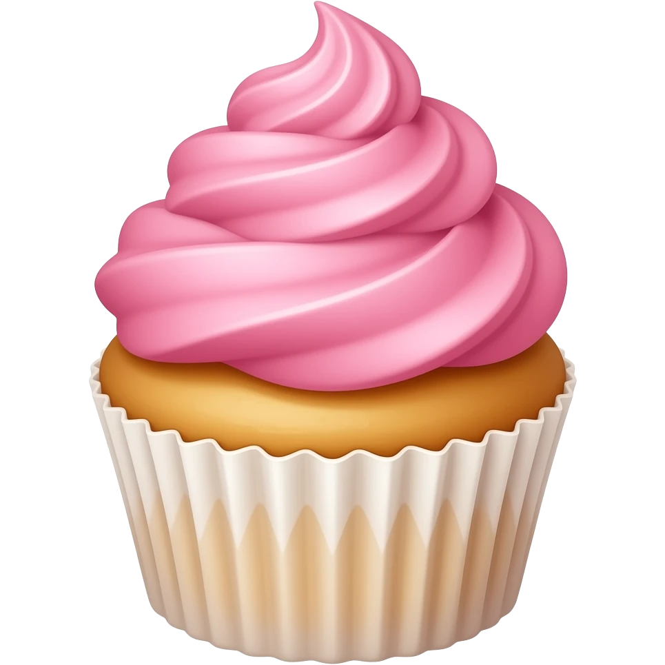 Cupcake with pink icing emoji