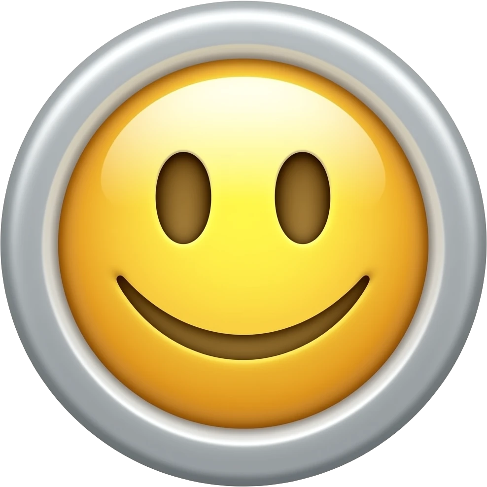 This logo inside a small circle like an smiley emoji i emoji