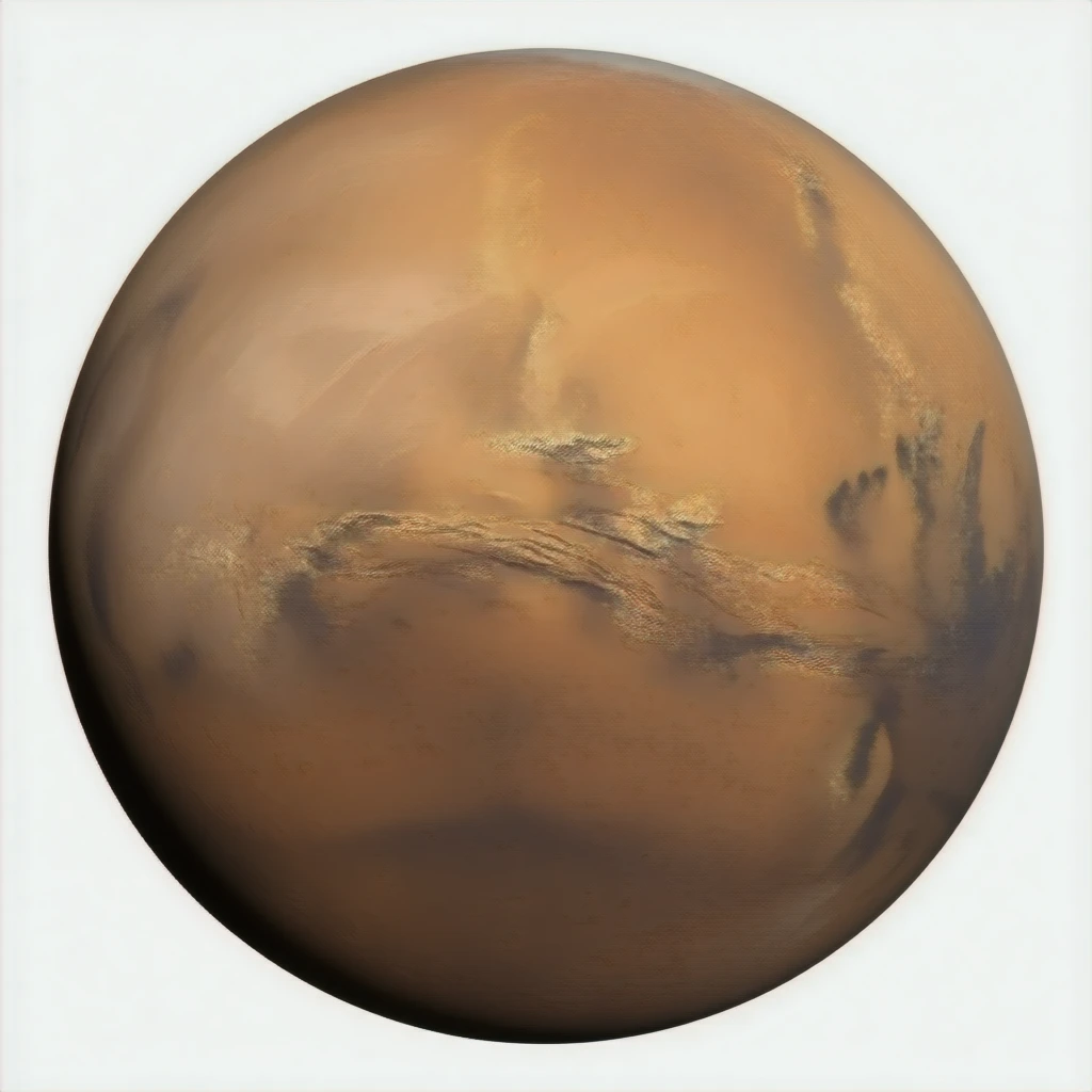 planet Mars view from outer space emoji
