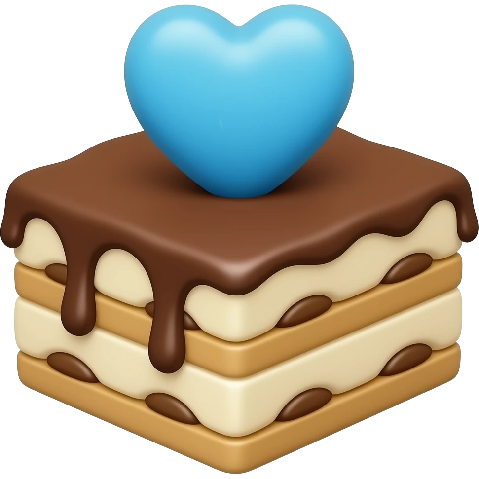 tiramisu and 🩵 emoji