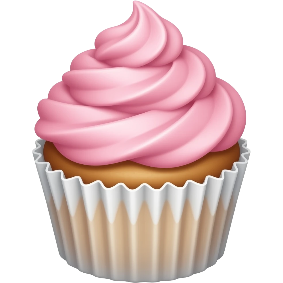 Cupcake with pink icing emoji