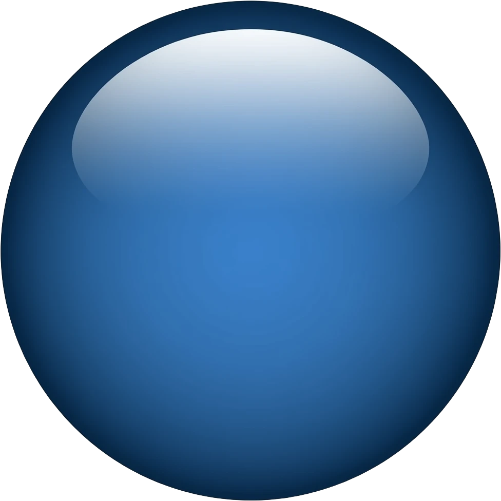 Round glass dark blue circle emoji