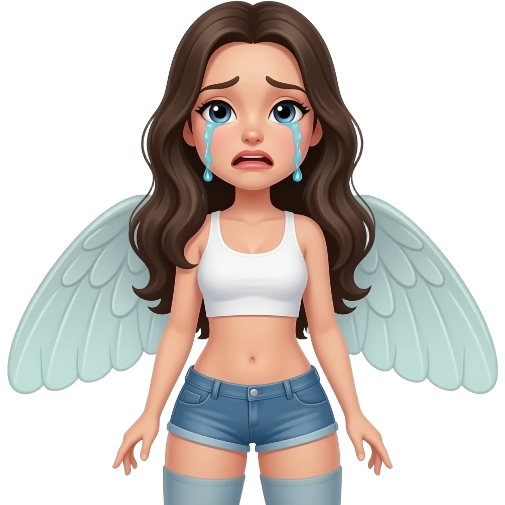 Female sexy  crying fly of fly body not human body emoji